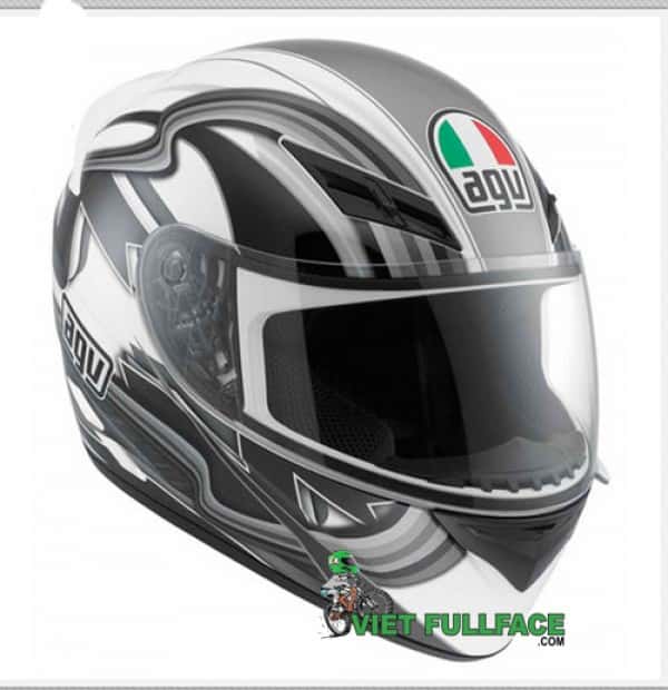 Mũ Bảo Hiểm AGV K3 - Chicane White/Gunmetal 1