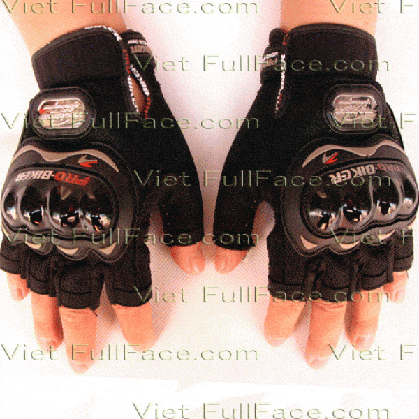 ProBike Gloves - Găng tay Probike cụt ngón Đen 1