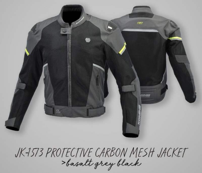 Komine JK-1573 Protective Carbon Mesh Motorcycle Jacket 2