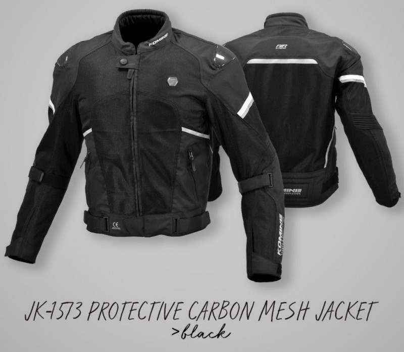 Komine JK-1573 Protective Carbon Mesh Motorcycle Jacket 3