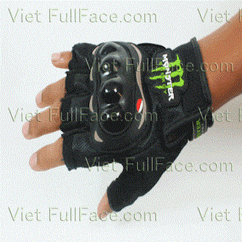 Monster Gloves - Găng tay Monster cụt ngón Đen