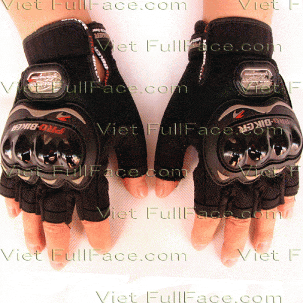 ProBike Gloves - Găng tay Probike cụt ngón Đen