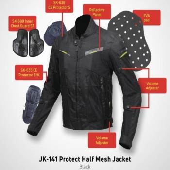 Komine JK141 Protect Half Mesh Jacket - Áo Giáp Komine