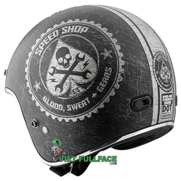 Mũ Cafe Racer Speed & Strength - SS600 Speed Shop 3/4 helmet(chuẩn DOT)